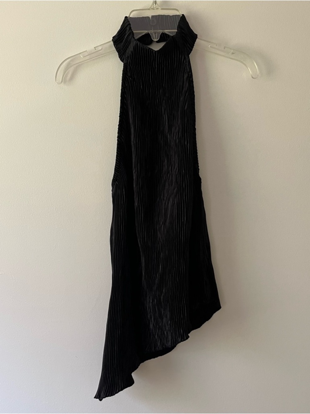Commence Matching Set Halter Top Wide Leg Pants Pleated XS Black Low Back Chic - Picture 9 of 15